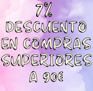 7% de descuento en compras superiores a 90€