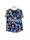 Blusa Manga Corta Floral Azul Marino - Imagen 1