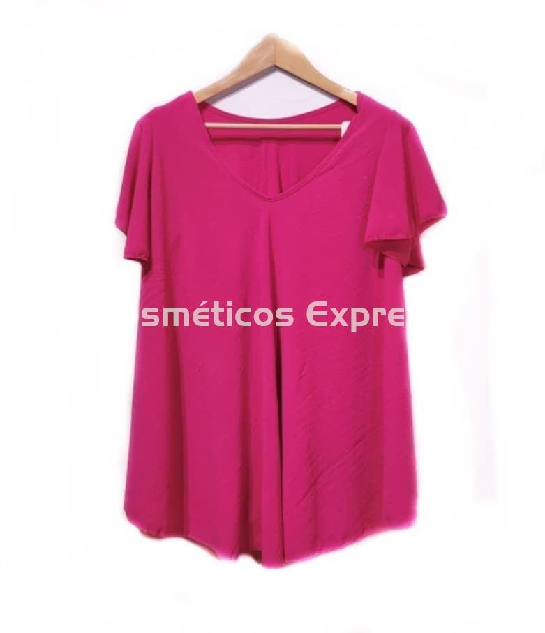 Blusa Manga Corta Fucsia - Imagen 1