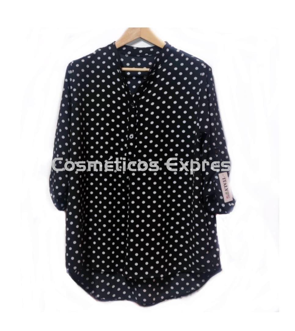 Camisa Negra con Lunares - Imagen 1