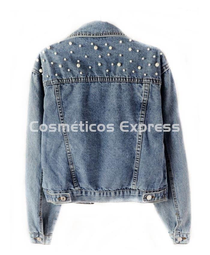 Chaqueta Vaquera con Perlas talla L - Imagen 2